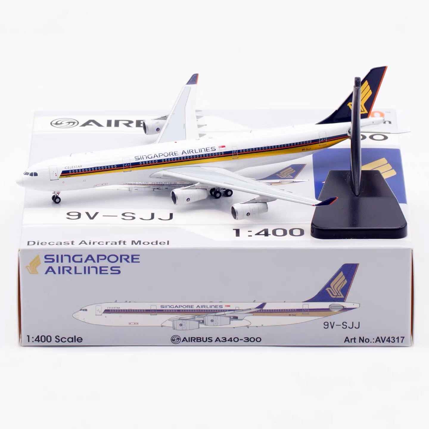 AV4317 (Aviation400) Singapore Airlines Airbus A340-313X 9V-SJJ